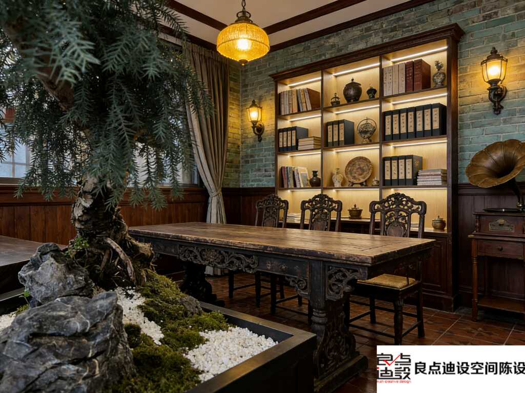 青砖为纸，木作成诗|这间茶室装修软装设计把中式氛围捏到位了!